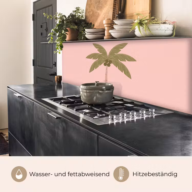 Boom - Palm - Natuur - Illustratie - Roze keuken achterwand 2 middel -usp_DE