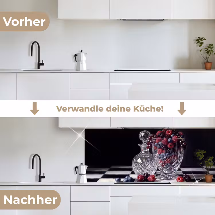 Küchenrückwand - Beeren – Kristall – Stillleben - Bessen - Kristal - Stilleven keuken achterwand 2 middel