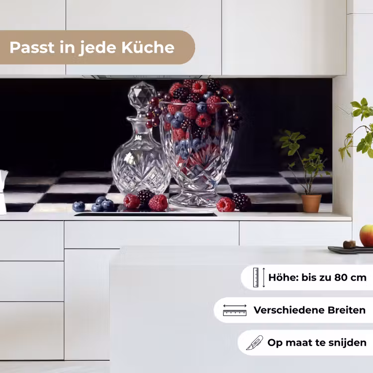 Küchenrückwand - Beeren – Kristall – Stillleben - Bessen - Kristal - Stilleven keuken achterwand 2 middel
