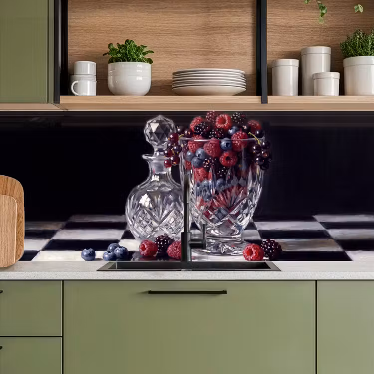 Küchenrückwand - Beeren – Kristall – Stillleben - Bessen - Kristal - Stilleven keuken achterwand 2 middel