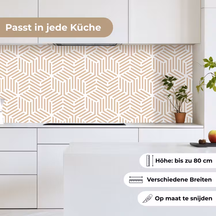 Beige - Geometrie - Patronen - Abstract keuken achterwand 2 middel 871 -sfeer4_DE