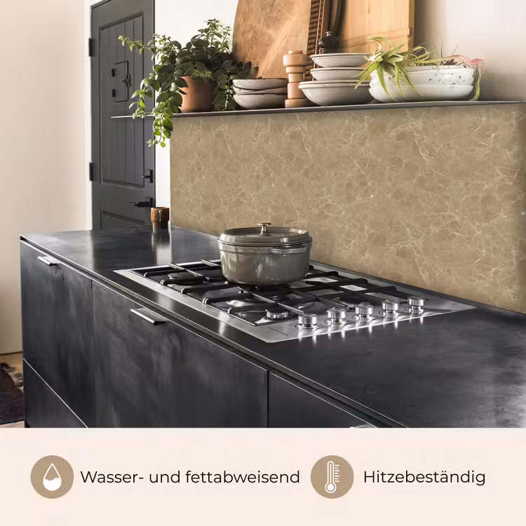 Beige - Marmer - Witte aders keuken achterwand 2 middel 871 -usp_DE