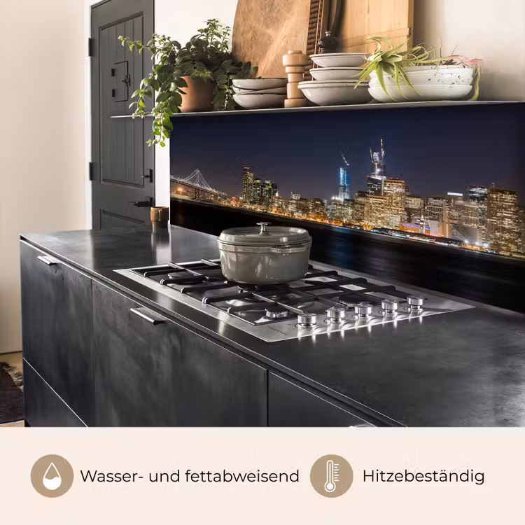 Verlichting - Hemel - Wolkenkrabbers - Skyline keuken achterwand 2 middel -usp_DE