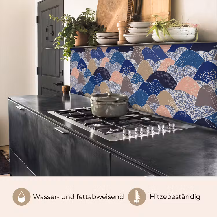 Berg - Pastel - Japans - Patronen keuken achterwand 2 middel 871 -usp_DE