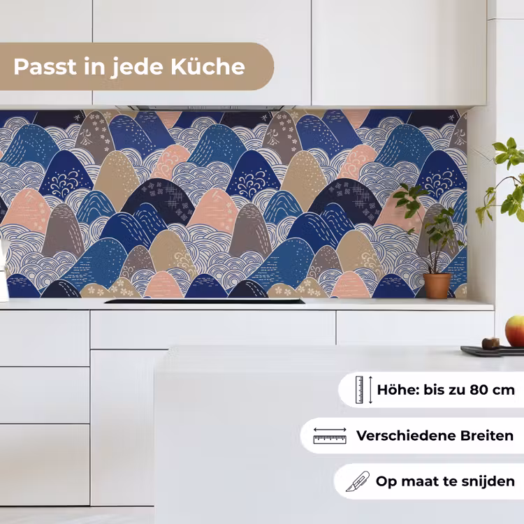 Berg - Pastel - Japans - Patronen keuken achterwand 2 middel 871 -sfeer4_DE