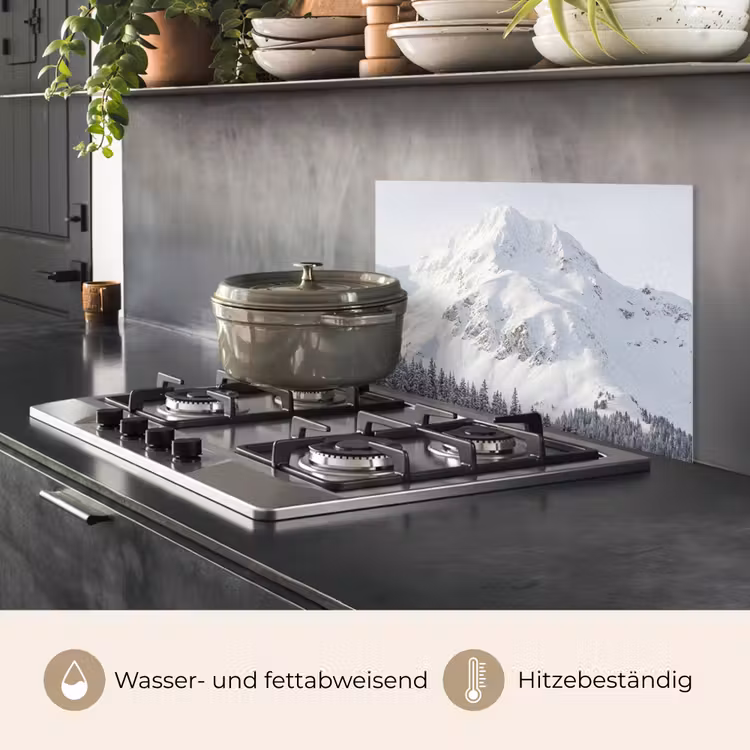 Berg - Sneeuw - Winter - Natuur - Wit keuken achterwand spatscherm klein -usp_DE