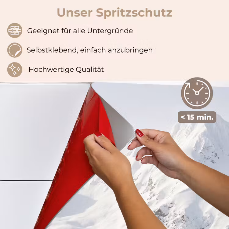 Berg - Sneeuw - Winter - Natuur - Wit keuken achterwand spatscherm klein -spatscherm_DE