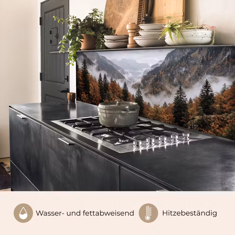 Bergen - Vallei - Mist - Herfst - Natuur keuken achterwand 2 middel -usp_DE