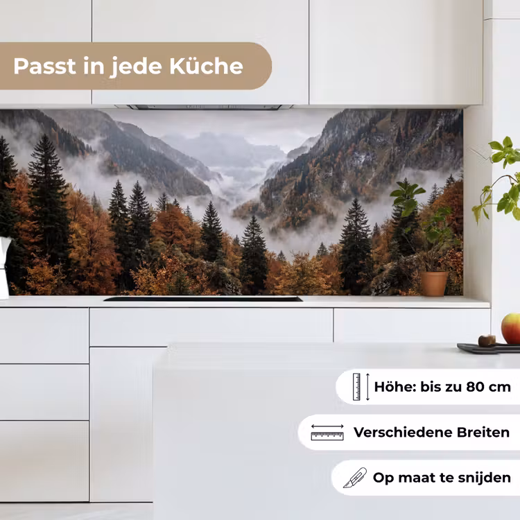 Bergen - Vallei - Mist - Herfst - Natuur keuken achterwand 2 middel -sfeer4_DE