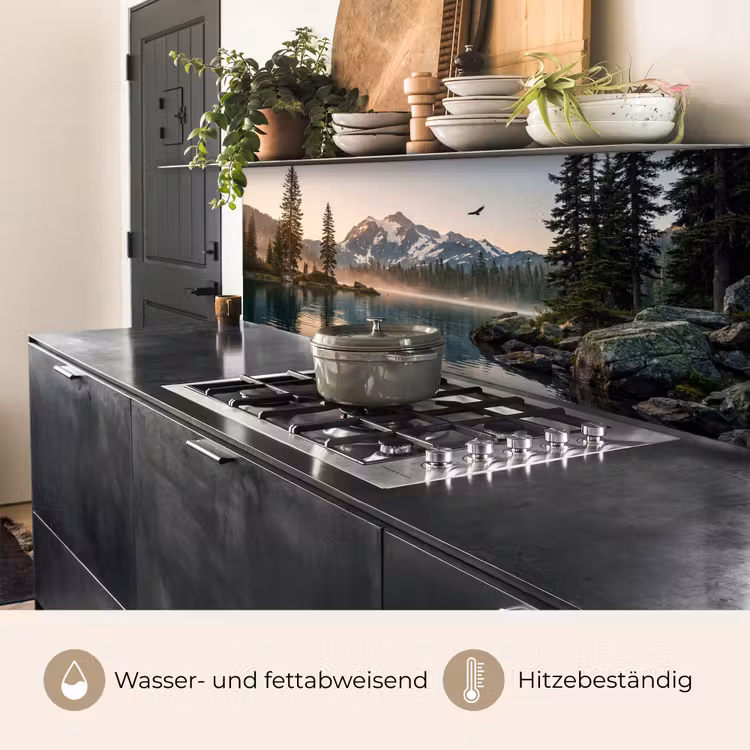 Bergen - Water - Bomen keuken achterwand 2 middel -usp_DE