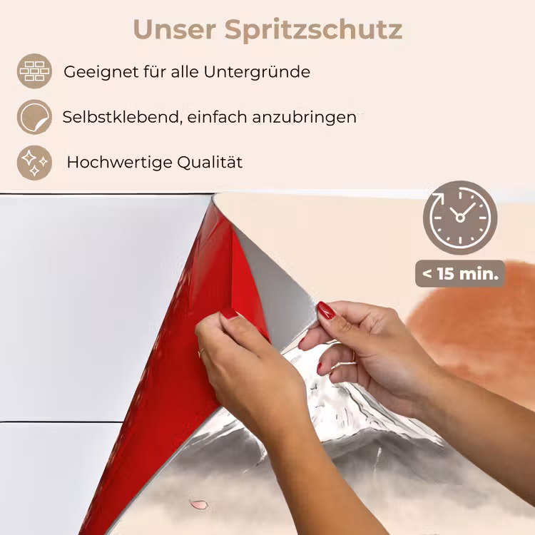 Bergtop - Meer - Bloesem keuken achterwand spatscherm klein -spatscherm_DE
