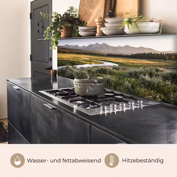 Berglandschap - Rivier - Bos keuken achterwand 2 middel -usp_DE