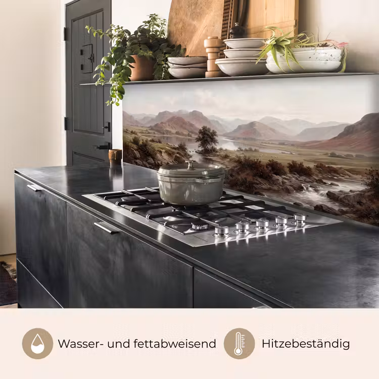 Berglandschap - Meer - Bergen - Vallei - Klassiek keuken achterwand 2 middel -usp_DE
