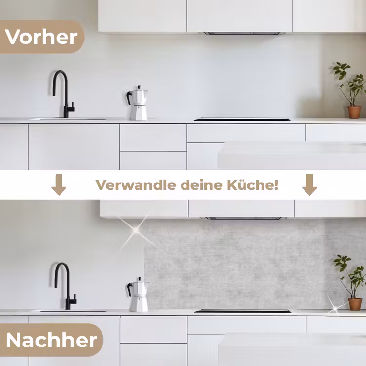 Beton - Grijs - Industrieel - Patroon keuken achterwand 2 middel 871 -voor-na_DE