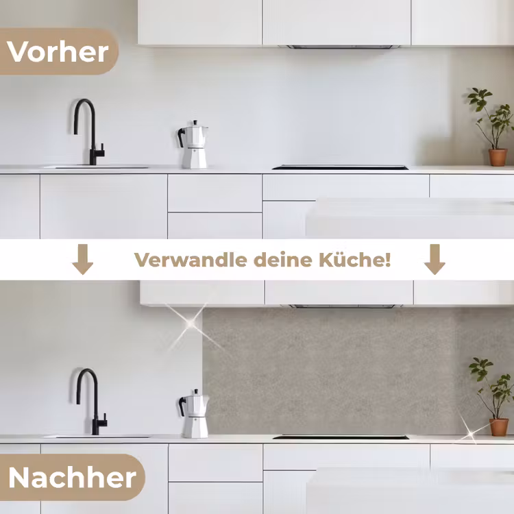 Beton - Grijs - Patronen - Industrieel keuken achterwand 2 middel 871 -voor-na_DE
