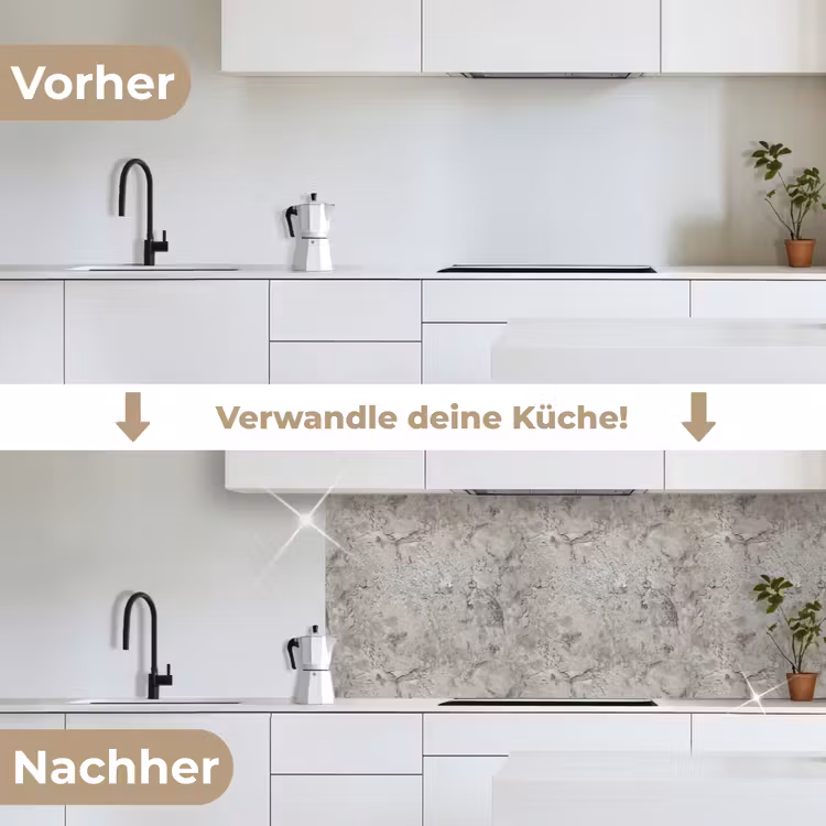 Beton - Grijs - Muur keuken achterwand 2 middel 871 -voor-na_DE