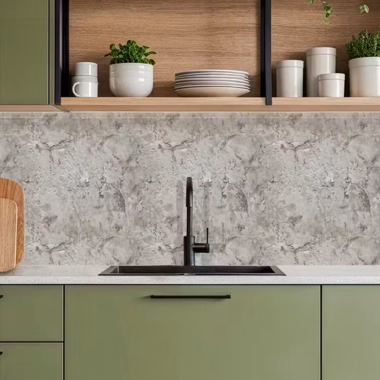 Beton - Grijs - Muur keuken achterwand 2 middel 871 -sfeer3