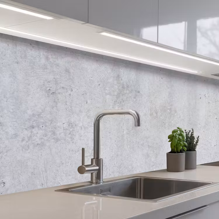Beton - Textuur - Achtergrond - Grijs - Industrieel keuken achterwand 2 middel -3d_schuin