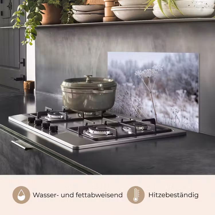Schermbloem - Rijp - Kristallen - Winter - Delicaat keuken achterwand spatscherm klein -usp_DE