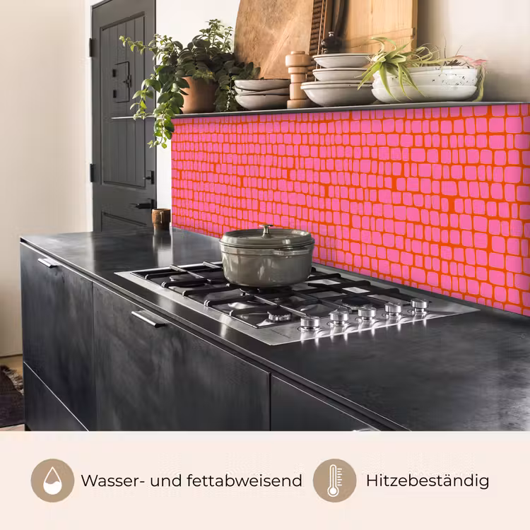 Organisch - Raster - Roze keuken achterwand 2 middel 871 -usp_DE