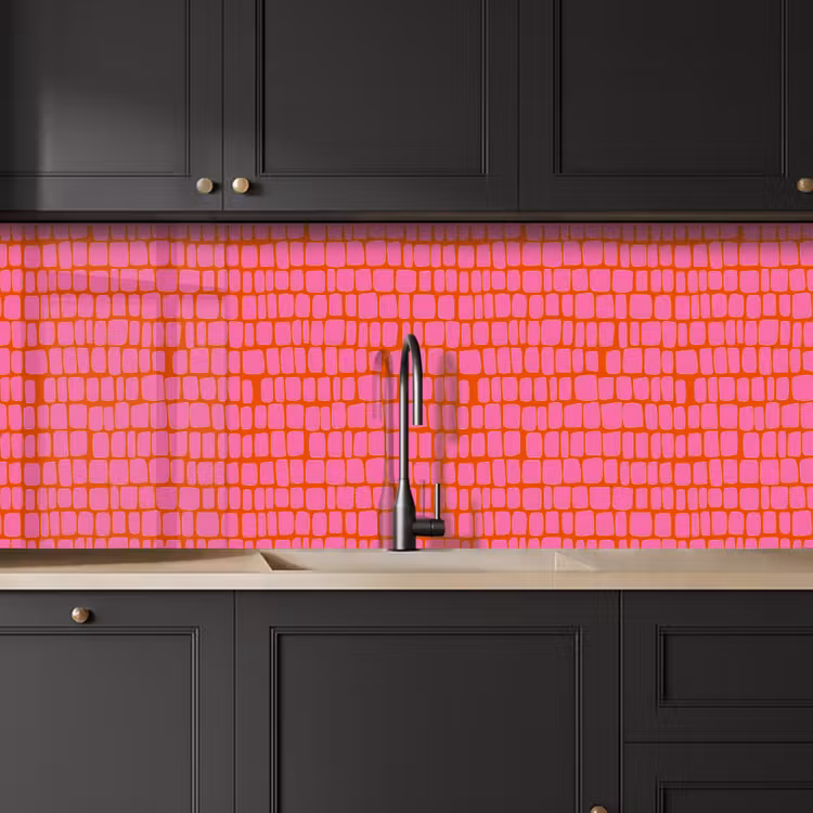Organisch - Raster - Roze keuken achterwand 2 middel 871 -sfeer1