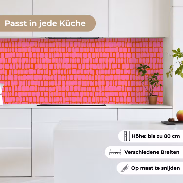 Organisch - Raster - Roze keuken achterwand 2 middel 871 -sfeer4_DE