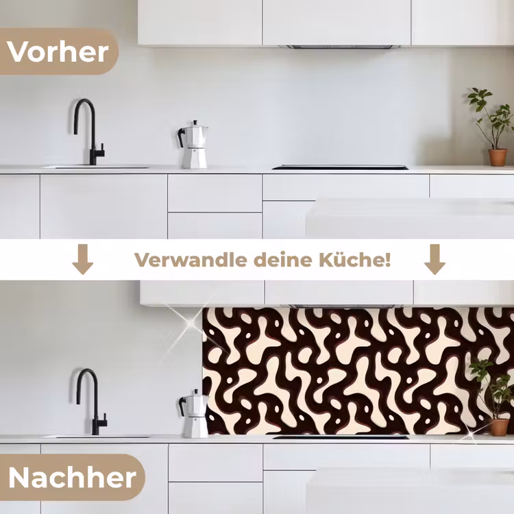 Organisch - Krachtig - Bruin keuken achterwand 2 middel 871 -voor-na_DE