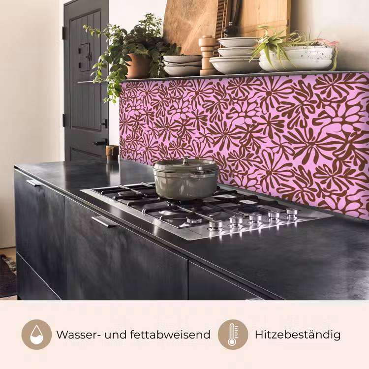Organisch - Patroon - Roze keuken achterwand 2 middel 871 -usp_DE