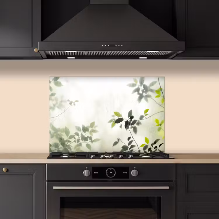 Blad - Schaduw - Natuur - Abstract - Groen keuken achterwand spatscherm klein -sfeer1