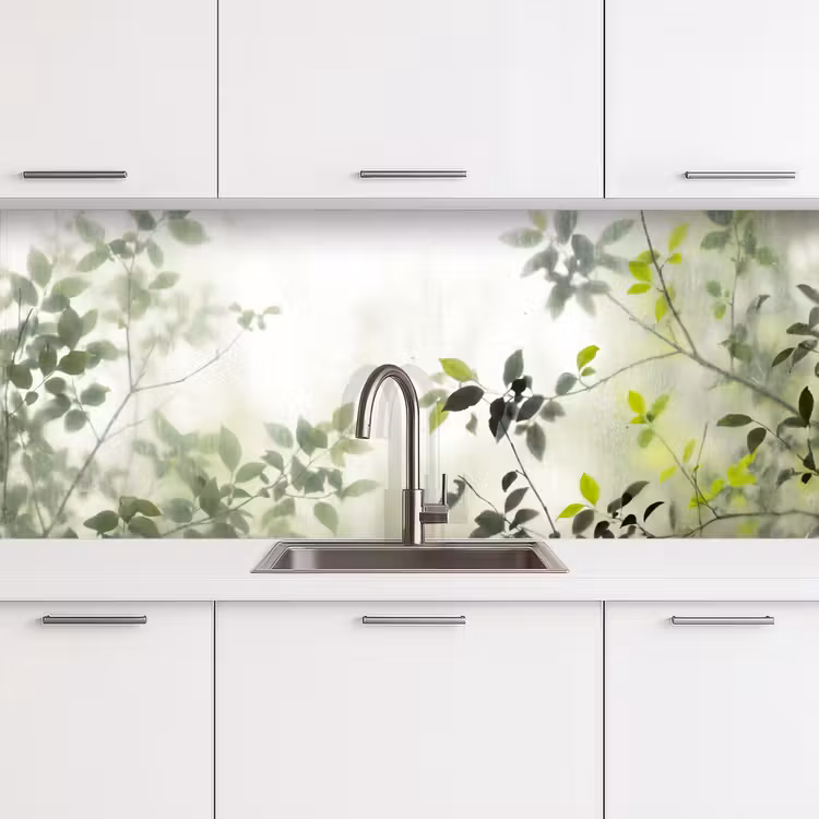 Blad - Schaduw - Natuur - Abstract - Groen keuken achterwand 2 middel -3d