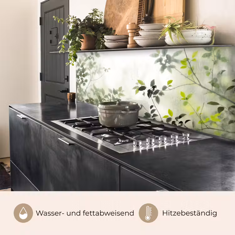 Blad - Schaduw - Natuur - Abstract - Groen keuken achterwand 2 middel -usp_DE