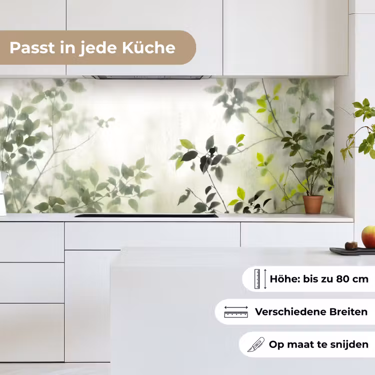 Blad - Schaduw - Natuur - Abstract - Groen keuken achterwand 2 middel -sfeer4_DE