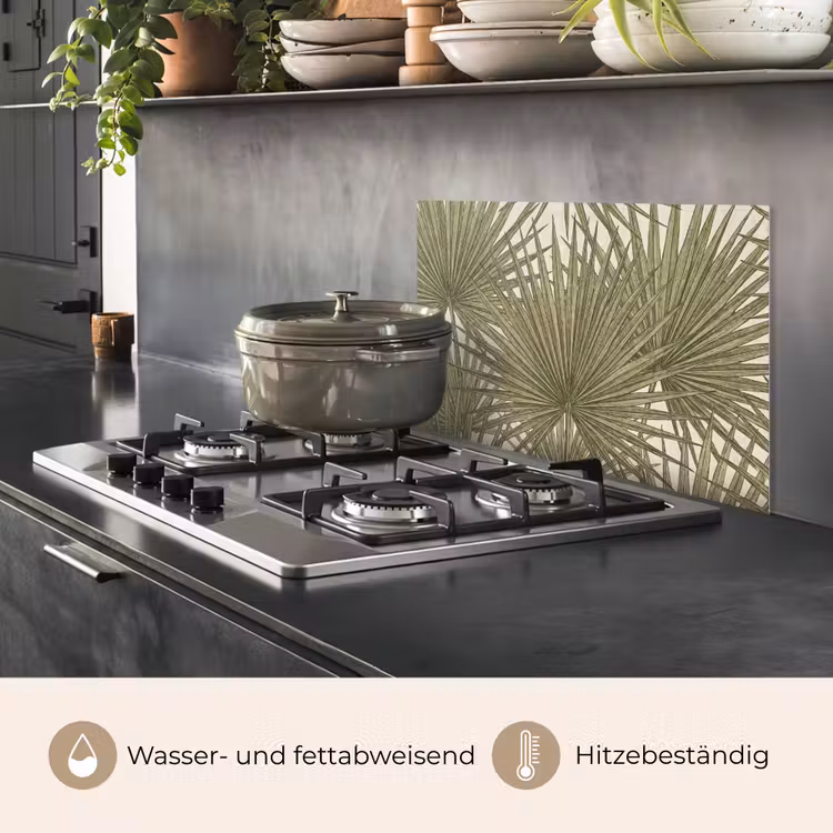 Blad - Tropisch - Patroon - Natuur - Groen keuken achterwand spatscherm klein -usp_DE