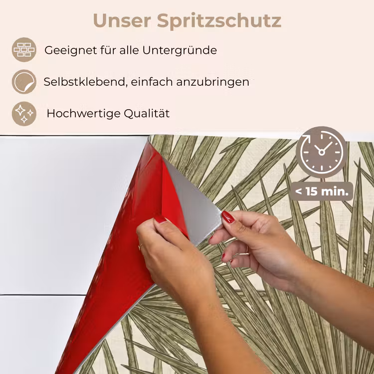 Blad - Tropisch - Patroon - Natuur - Groen keuken achterwand spatscherm klein -spatscherm_DE