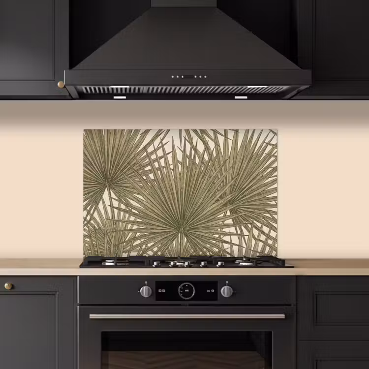 Blad - Tropisch - Patroon - Natuur - Groen keuken achterwand spatscherm klein -sfeer1