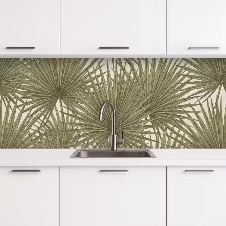 Blad - Tropisch - Patroon - Natuur - Groen keuken achterwand 2 middel -3d