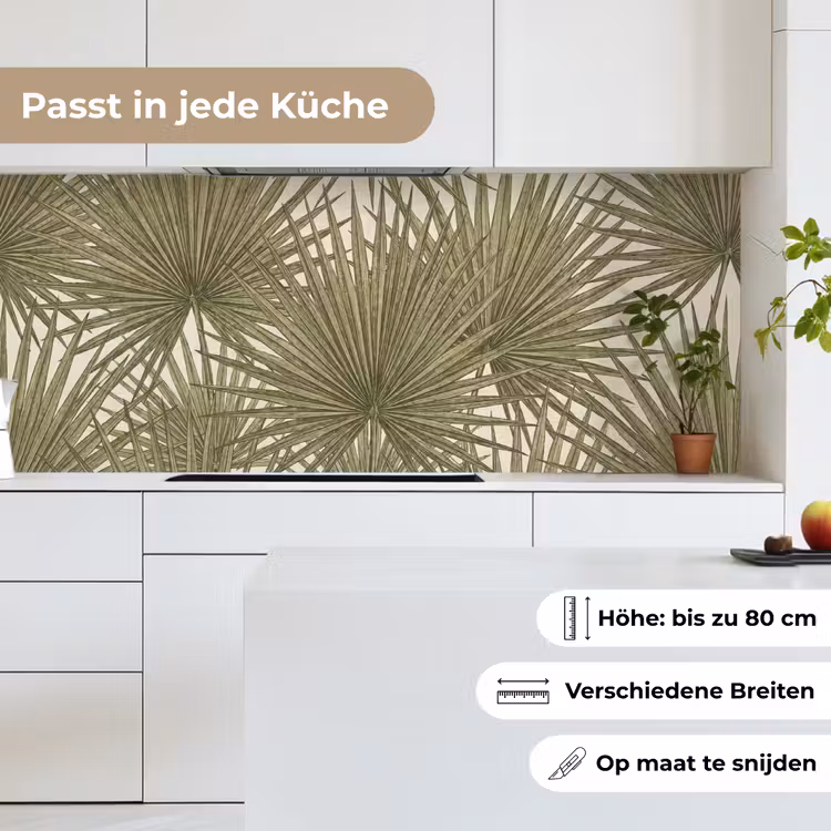 Blad - Tropisch - Patroon - Natuur - Groen keuken achterwand 2 middel -sfeer4_DE