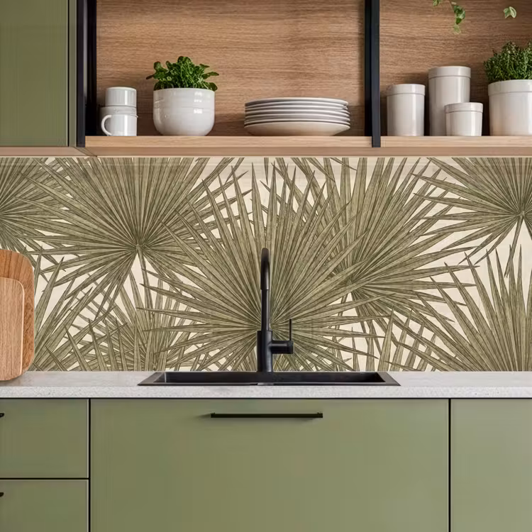 Blad - Tropisch - Patroon - Natuur - Groen keuken achterwand 2 middel -sfeer3