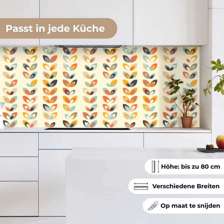 Bladeren - Jaren 50 - Patroon keuken achterwand 2 middel 871 -sfeer4_DE