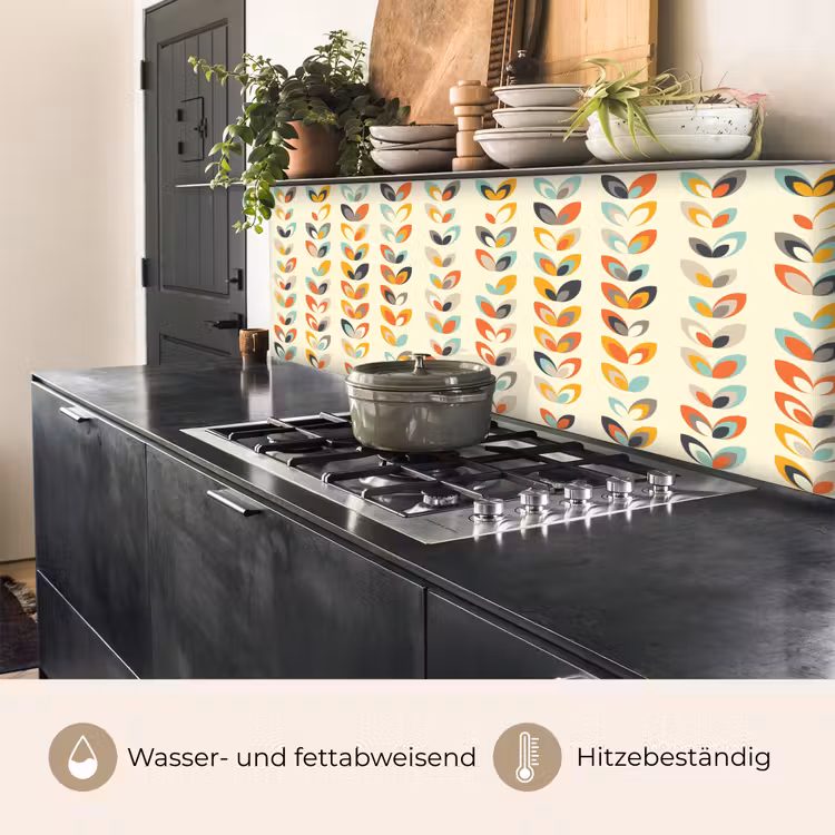 Bladeren - Jaren 50 - Patroon keuken achterwand 2 middel 871 -usp_DE