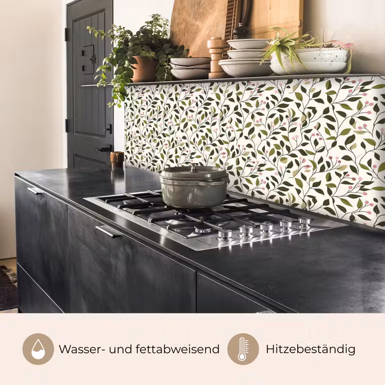 Bladeren - Bessen - Roze keuken achterwand 2 middel 871 -usp_DE