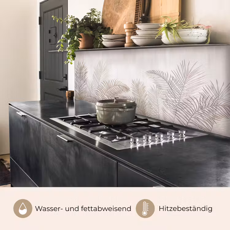 Bladeren - Beige - Botanisch - Vintage keuken achterwand 2 middel -usp_DE