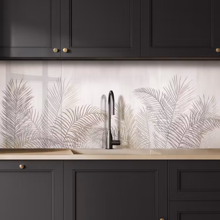 Bladeren - Beige - Botanisch - Vintage keuken achterwand 2 middel -sfeer1