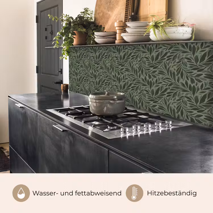 Bladeren - Organisch - Groen keuken achterwand 2 middel 871 -usp_DE