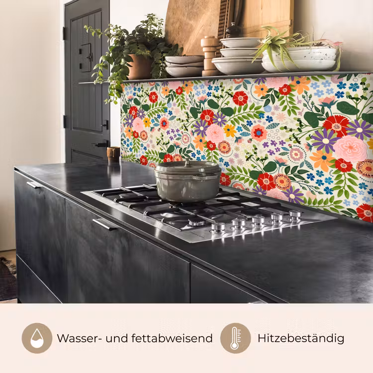 Bladeren - Bloemen - Design keuken achterwand 2 middel 871 -usp_DE