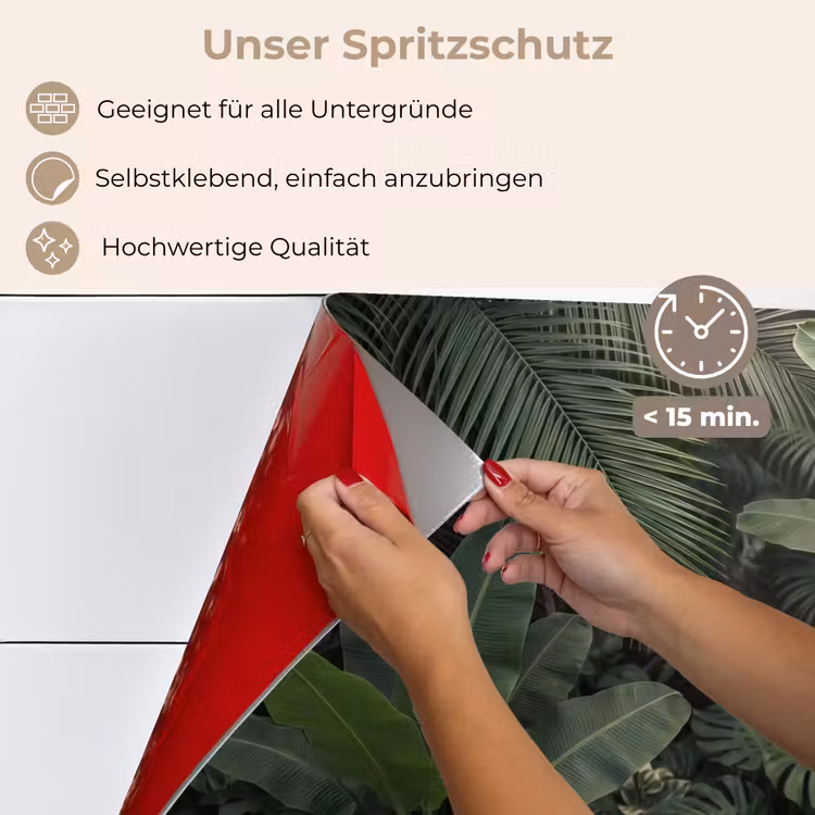 Bladeren - Groen - Tropisch - Natuur keuken achterwand spatscherm klein -spatscherm_DE