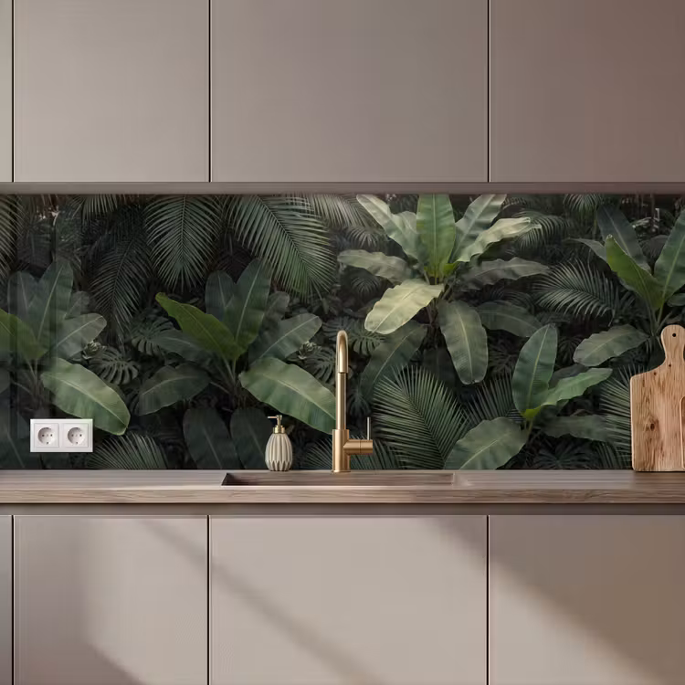 Bladeren - Groen - Tropisch - Natuur keuken achterwand 2 middel zz_3dshopping