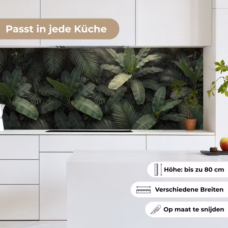 Bladeren - Groen - Tropisch - Natuur keuken achterwand 2 middel -sfeer4_DE