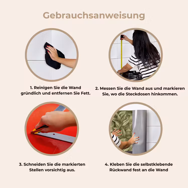 Bladeren - Modern - Groen keuken achterwand 2 middel 871 -gebruiksaanwijzing_DE