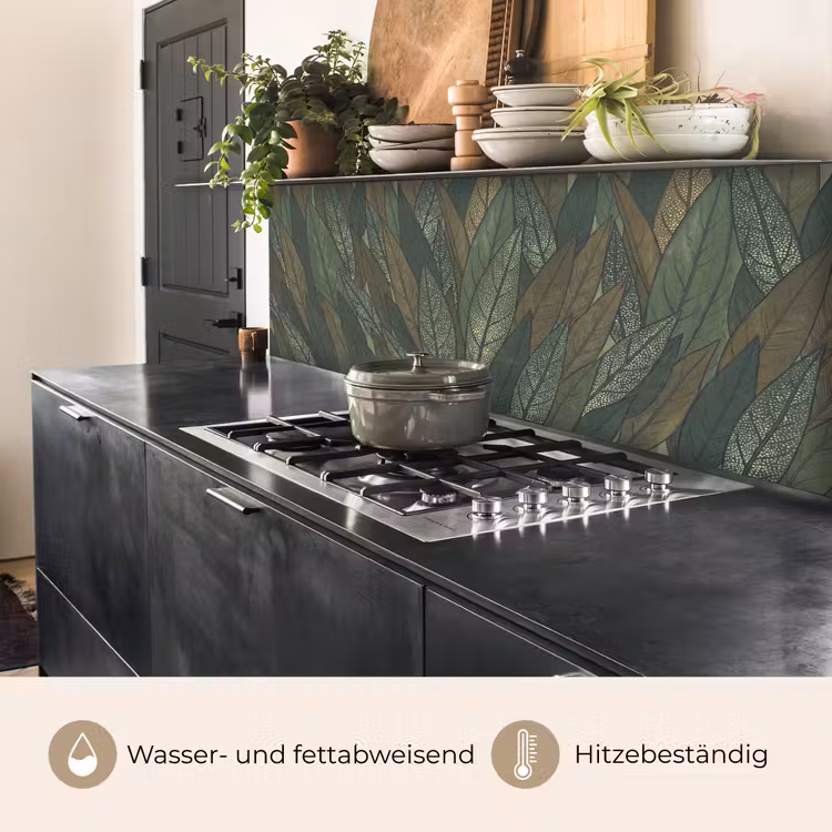 Bladeren - Patroon - Gestippeld - Natuur - Groen keuken achterwand 2 middel -usp_DE